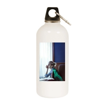 Anja Rubik White Water Bottle With Carabiner