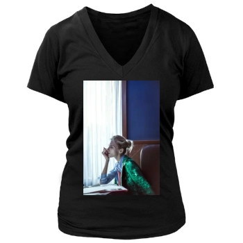 Anja Rubik Women's Deep V-Neck TShirt