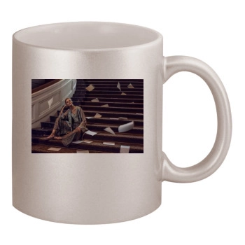 Anja Rubik 11oz Metallic Silver Mug