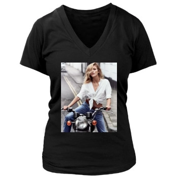 Anja Rubik Women's Deep V-Neck TShirt