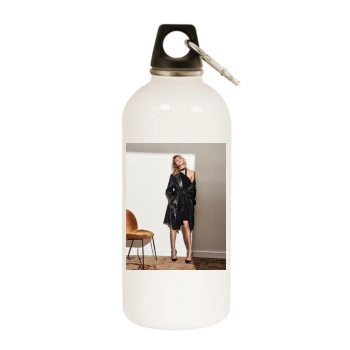 Anja Rubik White Water Bottle With Carabiner