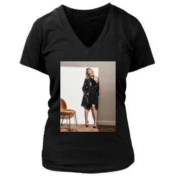 Anja Rubik Women's Deep V-Neck TShirt