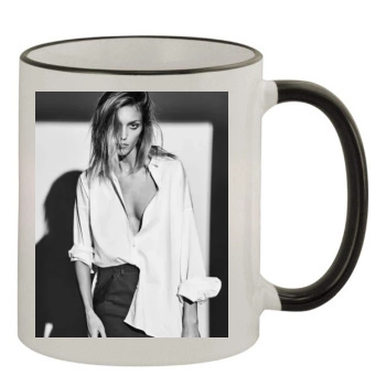 Anja Rubik 11oz Colored Rim & Handle Mug