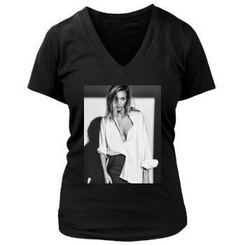 Anja Rubik Women's Deep V-Neck TShirt