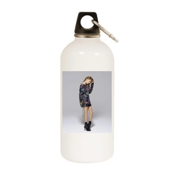 Anja Rubik White Water Bottle With Carabiner