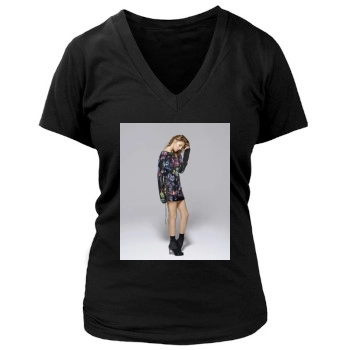 Anja Rubik Women's Deep V-Neck TShirt