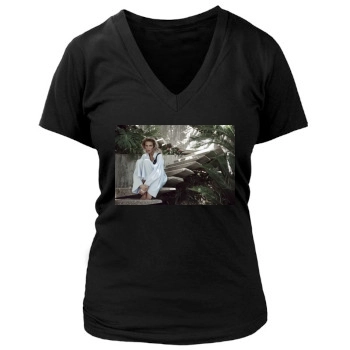 Anja Rubik Women's Deep V-Neck TShirt