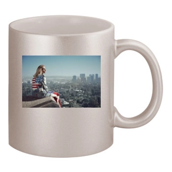 Anja Rubik 11oz Metallic Silver Mug