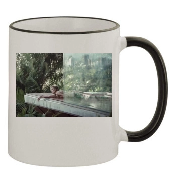 Anja Rubik 11oz Colored Rim & Handle Mug