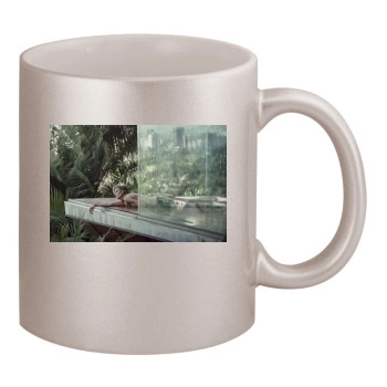 Anja Rubik 11oz Metallic Silver Mug