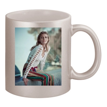 Anja Rubik 11oz Metallic Silver Mug