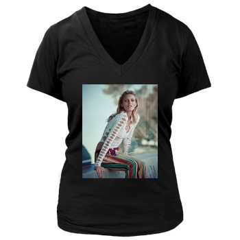 Anja Rubik Women's Deep V-Neck TShirt