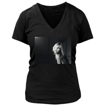 Anja Rubik Women's Deep V-Neck TShirt