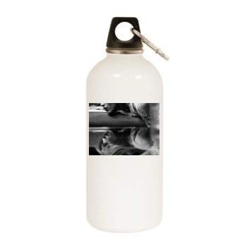 Anja Rubik White Water Bottle With Carabiner