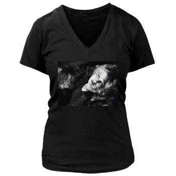 Anja Rubik Women's Deep V-Neck TShirt