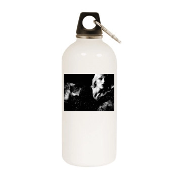 Anja Rubik White Water Bottle With Carabiner