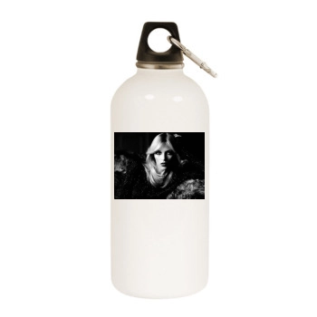 Anja Rubik White Water Bottle With Carabiner