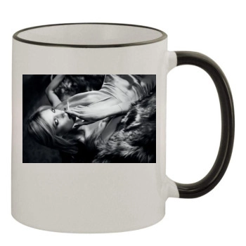 Anja Rubik 11oz Colored Rim & Handle Mug