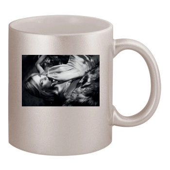 Anja Rubik 11oz Metallic Silver Mug