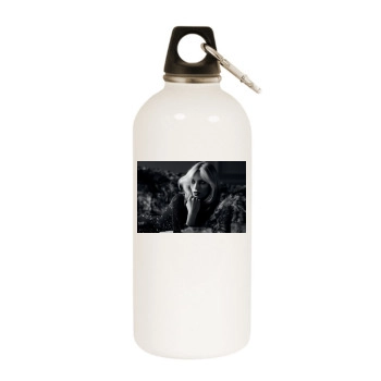 Anja Rubik White Water Bottle With Carabiner