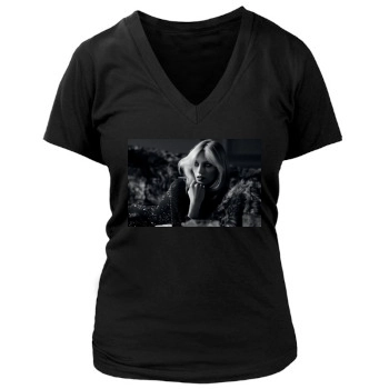 Anja Rubik Women's Deep V-Neck TShirt