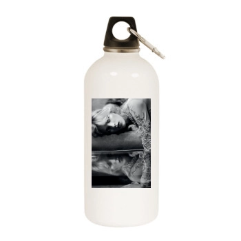 Anja Rubik White Water Bottle With Carabiner