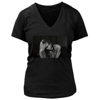 Anja Rubik Women's Deep V-Neck TShirt