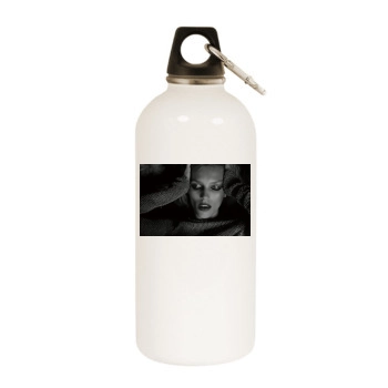 Anja Rubik White Water Bottle With Carabiner