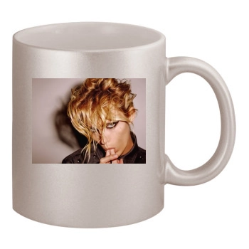 Anja Rubik 11oz Metallic Silver Mug