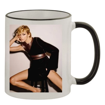 Anja Rubik 11oz Colored Rim & Handle Mug