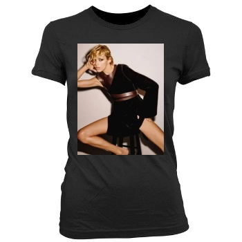 Anja Rubik Women's Junior Cut Crewneck T-Shirt