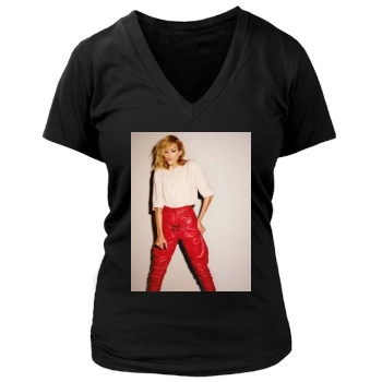 Anja Rubik Women's Deep V-Neck TShirt