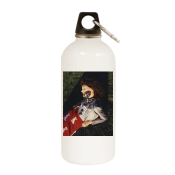 Anja Rubik White Water Bottle With Carabiner