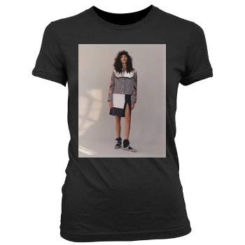 Anja Rubik Women's Junior Cut Crewneck T-Shirt