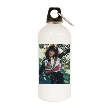 Anja Rubik White Water Bottle With Carabiner