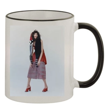 Anja Rubik 11oz Colored Rim & Handle Mug