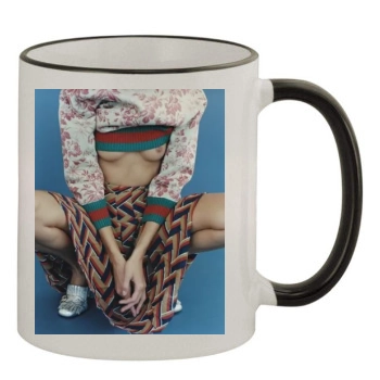 Anja Rubik 11oz Colored Rim & Handle Mug