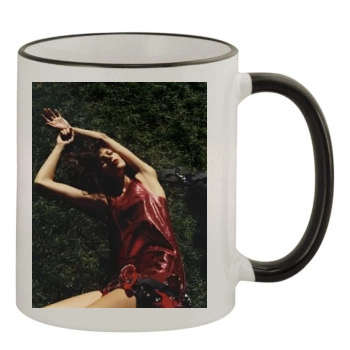 Anja Rubik 11oz Colored Rim & Handle Mug