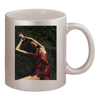 Anja Rubik 11oz Metallic Silver Mug