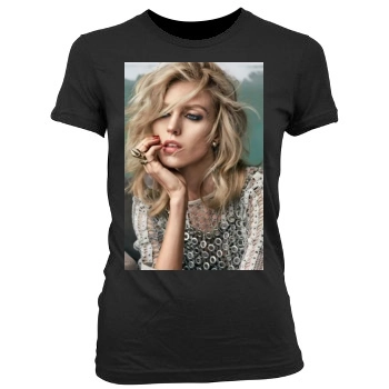 Anja Rubik Women's Junior Cut Crewneck T-Shirt