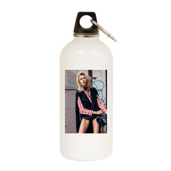 Anja Rubik White Water Bottle With Carabiner