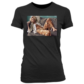 Anja Rubik Women's Junior Cut Crewneck T-Shirt