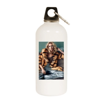 Anja Rubik White Water Bottle With Carabiner