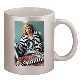 Anja Rubik 11oz Metallic Silver Mug