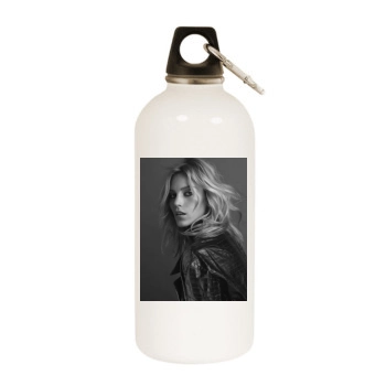 Anja Rubik White Water Bottle With Carabiner