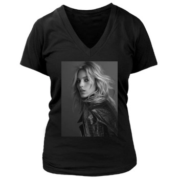 Anja Rubik Women's Deep V-Neck TShirt