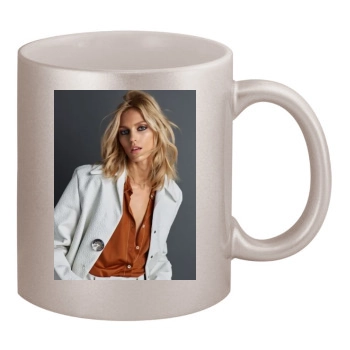 Anja Rubik 11oz Metallic Silver Mug