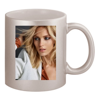 Anja Rubik 11oz Metallic Silver Mug