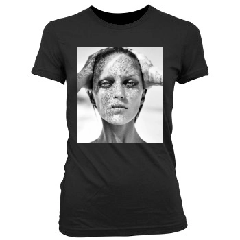 Anja Rubik Women's Junior Cut Crewneck T-Shirt