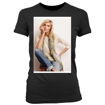 Anja Rubik Women's Junior Cut Crewneck T-Shirt